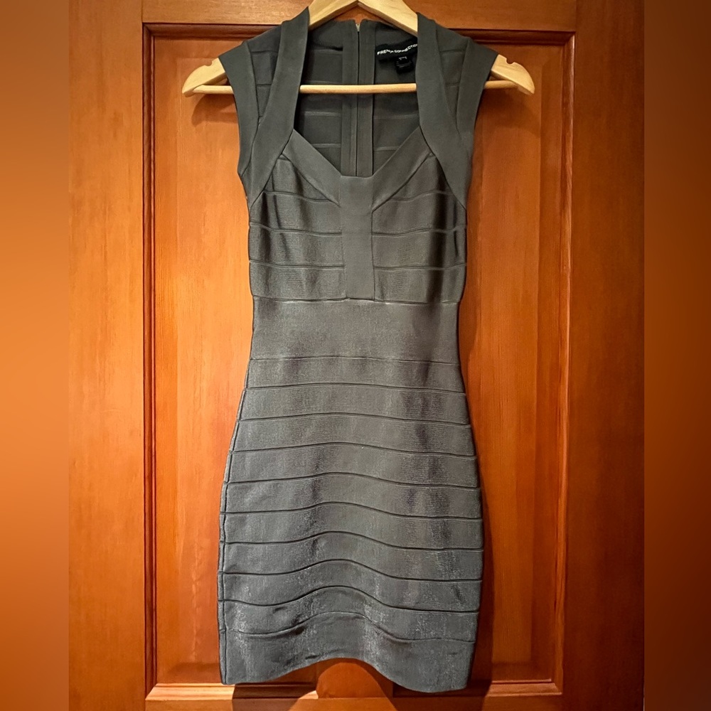 French Connection Bandage Dress in Olive Green